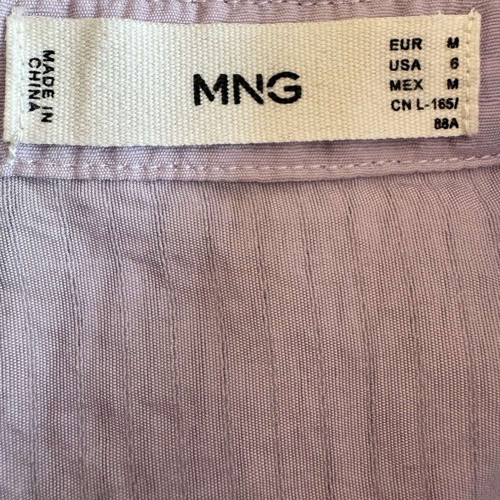 Mango Half Button-Down Ruffle Collar Long Sleeve … - image 8